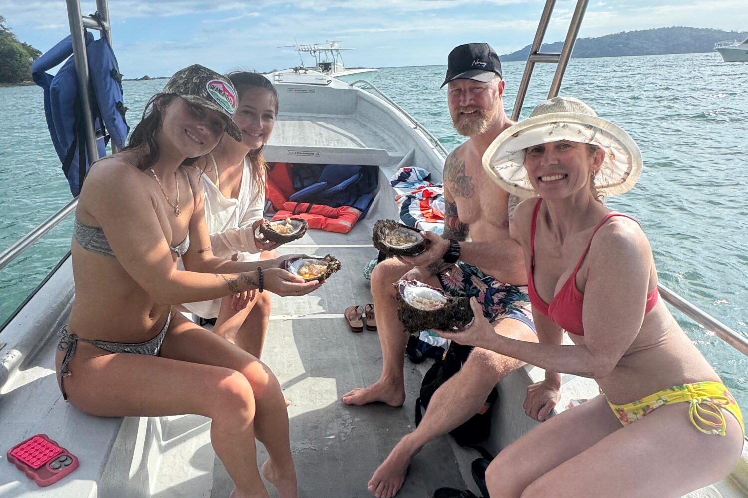 family on a tortuga isalnd private tour
